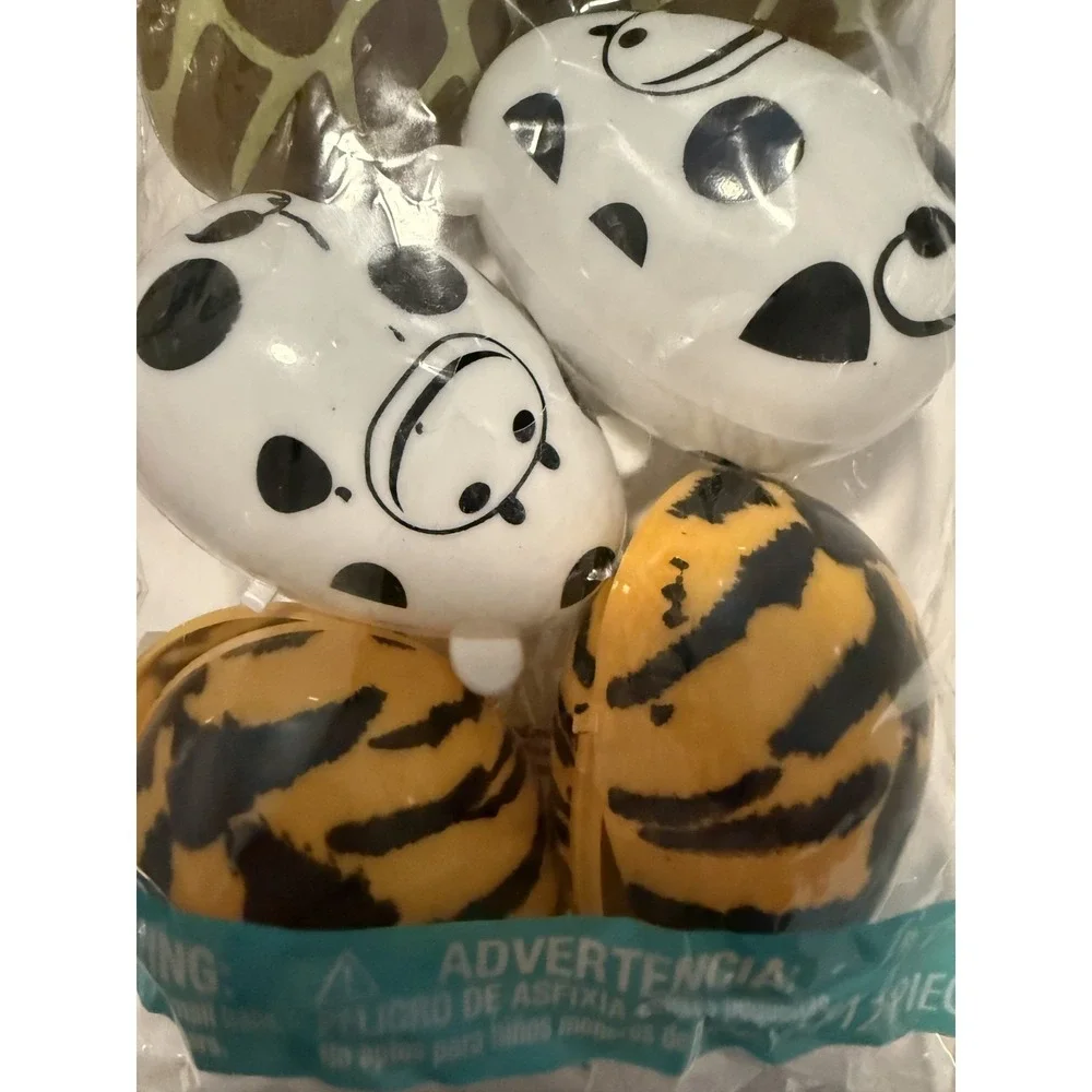 Easter Eggs Plastic Animal Characters Qty 18 (6 Medium & 12 small)